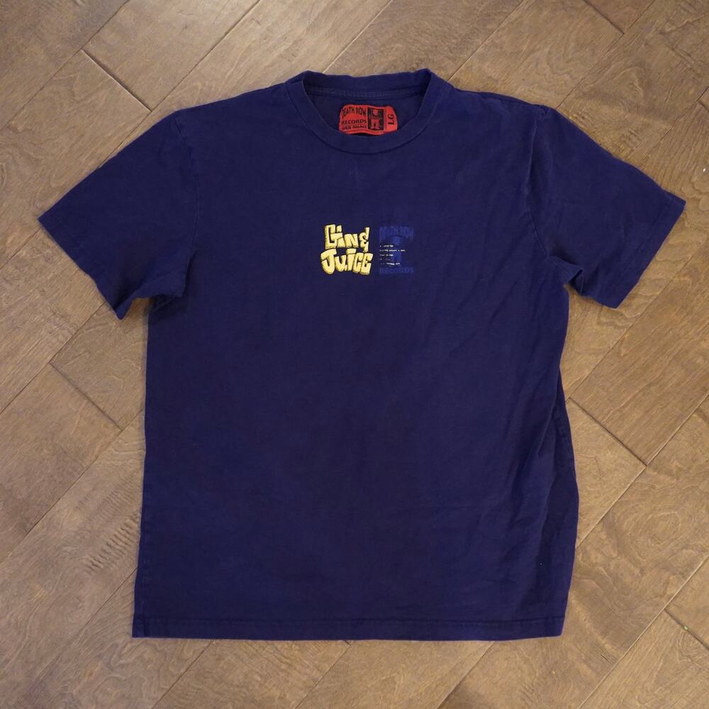 Shoe Palace x Death Row Records Gin & Juice Double Side Tee Blue Mens Size Large